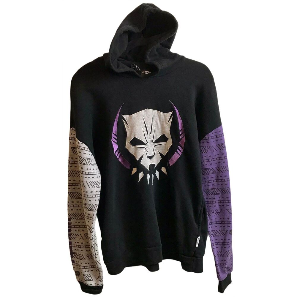 Marvel Our Universe Black Panther Wakanda Forever Colorblock Tribal Hoodie